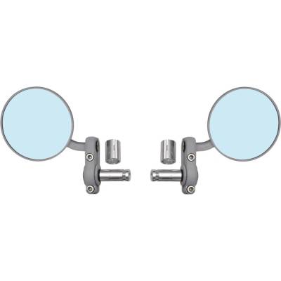spätné zrkadlo univerzálne do koncov riadidiel pre vnútorný priemer 13 mm, OXFORD (strieborné, priemer zrkadla 68 mm, pár)
