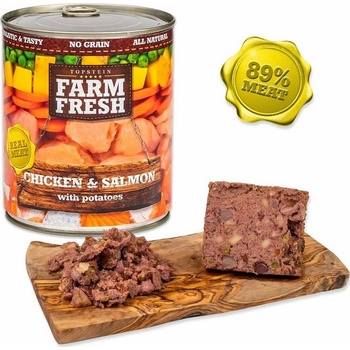 Topstein Farm Fresh kuracie a losos s bramborami 400 g