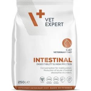VetExpert Veterinary Diet Intestinal Cat - суха храна за котки, страдащи от гастроентерит с диария, лошо храносмилане и малабсорбция, хроничен панкреатит, състояния след остър панкреатит, 250 гр, Vet Expert - П
