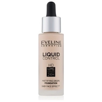 Eveline Cosmetics Liquid Control Tekutý make-up s pipetou 01 Light Beige 32 ml
