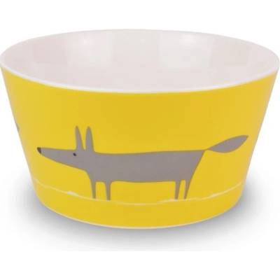 Scion Living UK Miska Mr Fox Charcoal and Yellow 14 x 7 cm