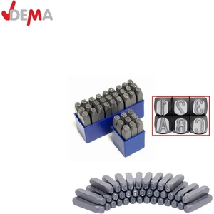 DEMA Комплект стоманени букви и цифри 10 мм, 36 части / dema 18501 / (dema 18501)