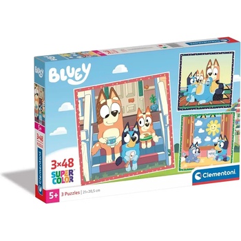 Clementoni - Puzzle 3x48 Square Bluey - 40 - 99 piese