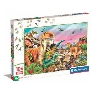 Clementoni Puzzle 104 Super Color Land of Dinosaurus