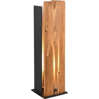 TRIO Черна и естествена настолна лампа с дървен абажур (височина 40 cm) Karuni - Trio (563300130)