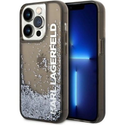 KARL LAGERFELD Кейс Karl Lagerfeld KLHCP14XLCKVK за iPhone 14 Pro Max 6.7", черен / черен, твърд, Liquid Glitter Elong (3666339091576)