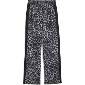 PUMA Дамски анцуг Puma Womens T7 Leo Luxe All Over Print Open Hem Joggers - Blk Leopard