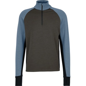 Stoic Мъжки вълнен пуловер Stoic MerinoFleece260 FlenSt. Half Zip Merino jumper - Black Olive Multi (005-6567-0211)