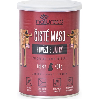 Natureca Adult hovězí s játry 400 g