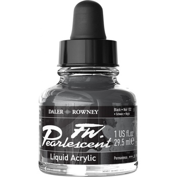 Daler Rowney FW Pearlescent Akrylový tuš Black 29,5 ml 1 ks
