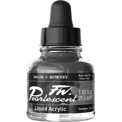 Daler Rowney FW Pearlescent Akrylový tuš Black 29,5 ml 1 ks