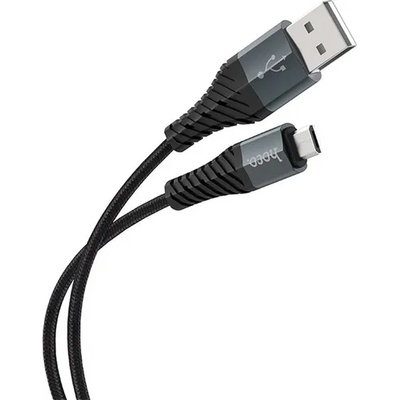 hoco. X38 кабел за данни USB - microUSB, 100 cm, ЧЕРЕН X38_B_MICROUSB (X38_B_MICROUSB)