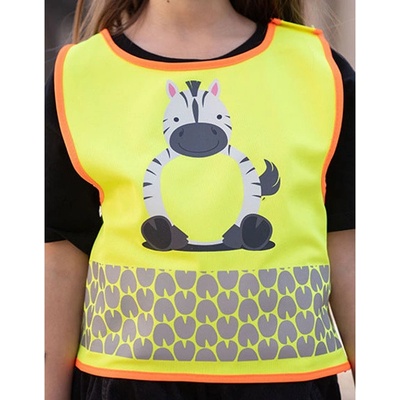 Korntex Wildlife detská reflexná vesta KX119K Zebra Yellow