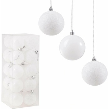 SPRINGOS Vianočné banky biele mix 6cm sada 20ks