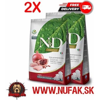 N&D Prime dog Puppy Medium & maxi Chicken & Pomegranate 2 x 12 kg