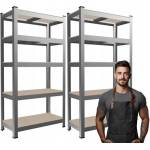 Chomik Комплект от два 5-етажни рафта 180x90x40см 62397 (GWI2158)