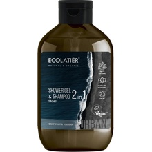 EcoLab Ecolatiér Urban Men sprchový gél 2 v 1 Grapefruit a verbena 600 ml