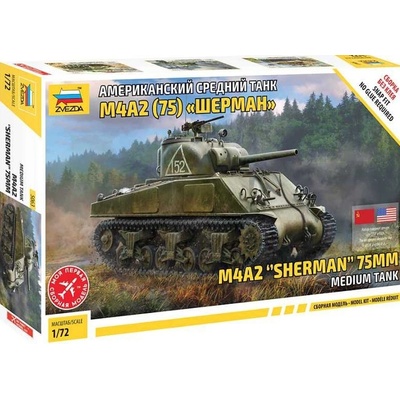 Zvezda M4 A2 75mm Sherman Medium Tank 5063 1:72