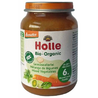 Био зеленчуково пюре Holle - Зеленчуков микс, 190 g (BB210172)