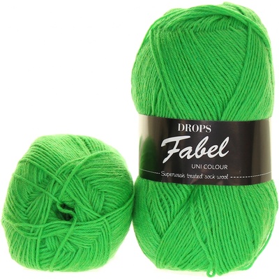 Drops Fabel uni colour 118 papuščí zeleň