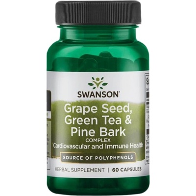 Swanson Grape Seed Green Tea & Pine Bark Complex [60 капсули]