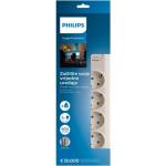 Philips Разклонител Philips SPN7040WA, 4 гнезда, защита 600J, 3680W, 2m кабел - SPN7040WA/58 (SPN7040WA/58)