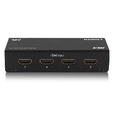 HDMI суич ACT AC7840, 5/1, 3Д, 4K@30Hz, Черен (EWENT-ACT-SPLIT-AC7840)