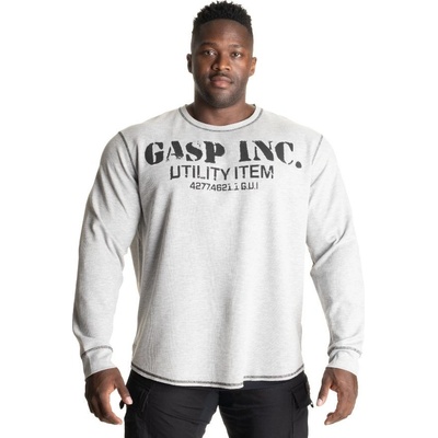 Gasp THERMAL GYM SWEATER GREYMELANGE mikina šedá