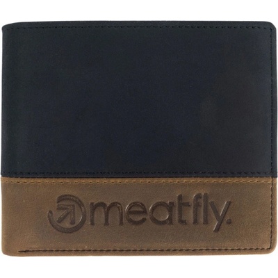 Meatfly Eddie Premium Kožená peňaženka čierna/hnedá
