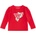 GUESS Червена тениска с дълъг ръкав за бебе момиче с цветя Guess
