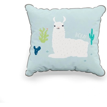 Pinio Синя детска декоративна възглавница , 45 x 50 cm Llamas - Pinio (990-821-520)