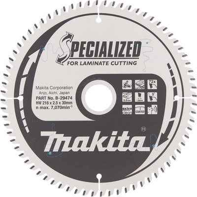 Makita pilový kotouč na lamino 216x30mm 72T B-29474