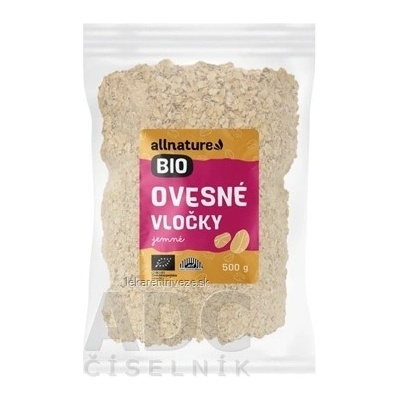 ALLNATURE Ovsené vločky jemné BIO 1000 g