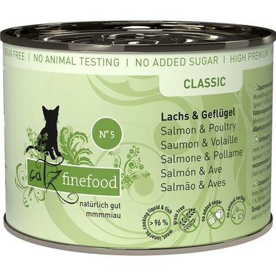Catz Finefood No.5 s lososem a drůbežím masem 6 x 200 g
