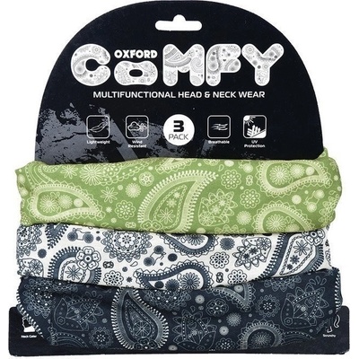 Oxford Comfy nákrčníky Paisley sada 3 ks