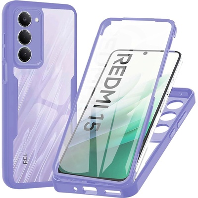 Techsuit Калъф + протектор - Techsuit ColorVerse 360 Series - Xiaomi Redmi 15 4G / Redmi 15 5G - Лилав