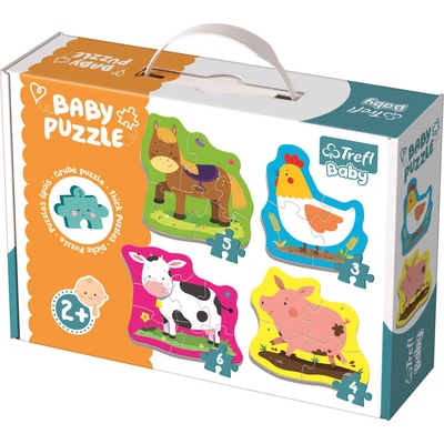 Trefl - Puzzle 4v1 Baby puzzle Zvieratá na farme - 1 - 39 piese