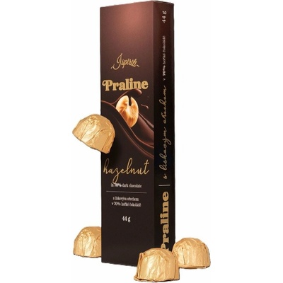 Spiriti Praline s lískovým ořechem v 70% hořké čokoládě 44 g