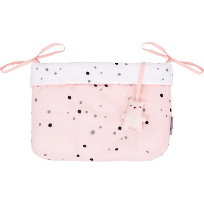 KikkaBoo Кош за памперси с връзки Bear with me Pink (31108060056)