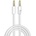 Dudao Аудио кабел, Dudao, Aux, мини жак 3.5mm към 3-pole, 2m, бял (Dudao Cable L12S)