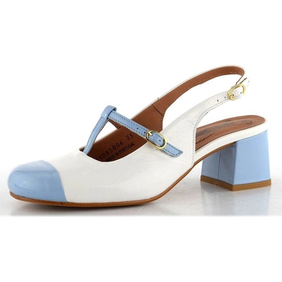 Fly London lodičky s volnou patou sky blue/offwhite P145083006