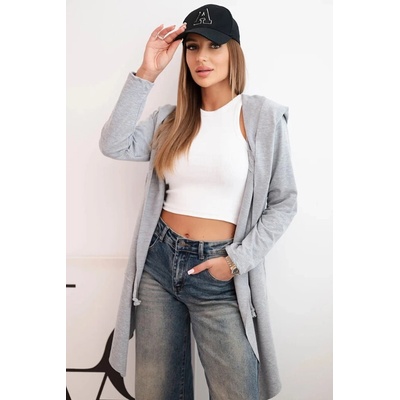 Fashionweek Mikina s kapucňou K8928 šedá