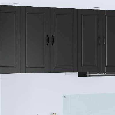 vidaXL Стенен шкаф PORTO Черно 80 x 31 x 80 см Инженерно дърво (885406)