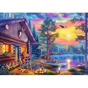 Trefl - Puzzle Premium Plus Tea Time: Sunset Harbor - 500 piese