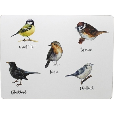 Mars & More 4ks pevné korkové prostírání ptáčci Garden birds 30x40x0,4cm
