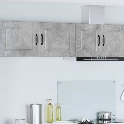 vidaXL Стенен шкаф PORTO 2 pcs Циментено сиво 50 x 31 x 40 см (885252)