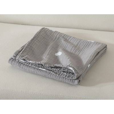 XPOSE Mušelínové pleny SRDCOVKA Premium šedé 30x30 cm Mušelín 3ks