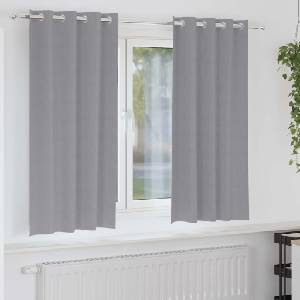 Pure Line Home Плътни завеси в цвят сив с метални халки, 2 бр. , 140 x 175 см - zalegloto - 51,05 лв