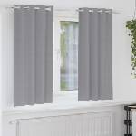 Pure Line Home Плътни завеси в цвят сив с метални халки, 2 бр. , 140 x 175 см - zalegloto - 52,98 лв