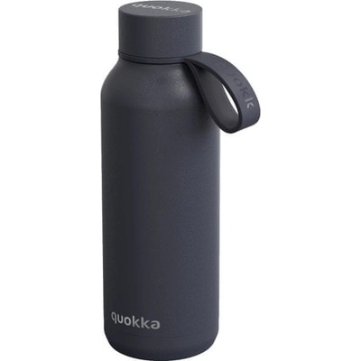 Quokka Solid Nerezová fľaša termoska s pútkom Slate 510 ml
